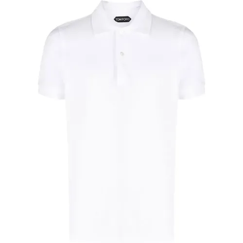 Cotton Polo Shirt Short Sleeves , male, Sizes: M, L, XL - Tom Ford - Modalova