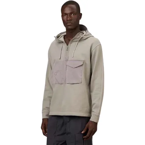 Granite Grey Hooded Sweatshirt , male, Sizes: L, XL - Ten C - Modalova