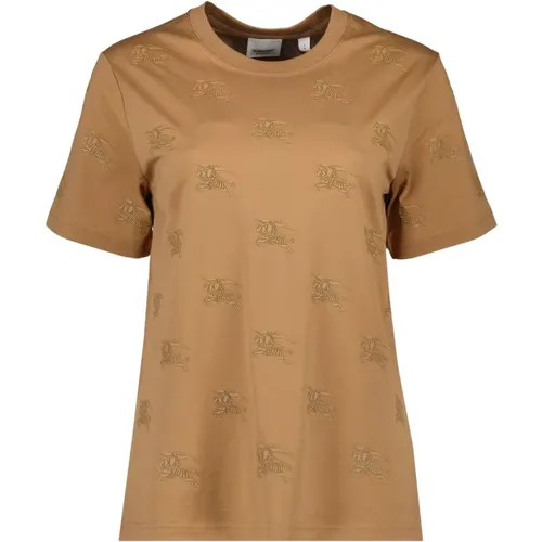 Equestrian Knight Design T-shirt , Damen, Größe: S - Burberry - Modalova