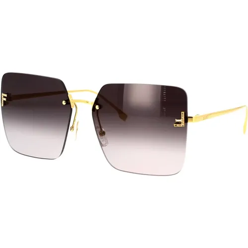 Geometric Glamour Sunglasses , unisex, Sizes: 59 MM - Fendi - Modalova