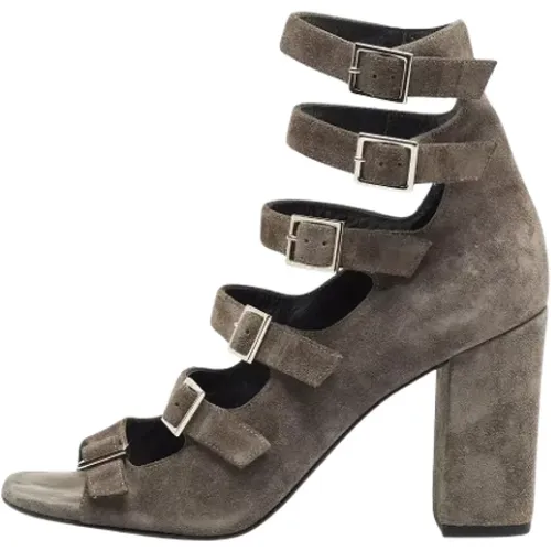 Pre-owned Wildleder sandals , Damen, Größe: 37 1/2 EU - Yves Saint Laurent Vintage - Modalova