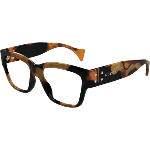 Square Optical Glasses in Havana Tortoise , unisex, Sizes: M - Gucci - Modalova