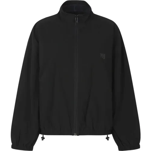 Schwarze Coaches Track Jacket mit Puff Logo , Damen, Größe: S - alexander wang - Modalova