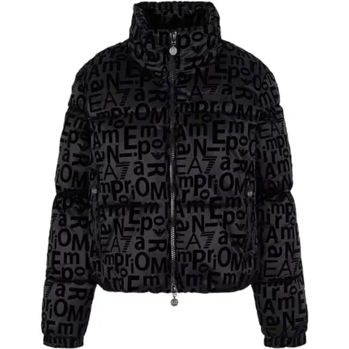 Stilvolle Bomberjacke in Puce , Damen, Größe: L - Emporio Armani EA7 - Modalova