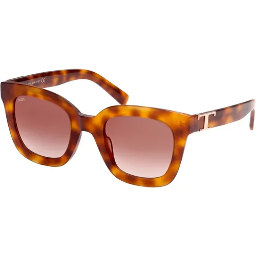Blonde Havana Sunglasses , female, Sizes: 50 MM - TOD'S - Modalova