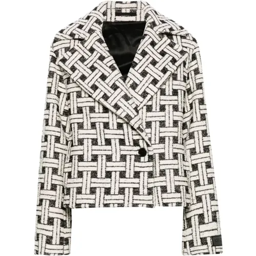 Check Pattern Double-Breasted Coat , female, Sizes: M, XS, S - Kenzo - Modalova