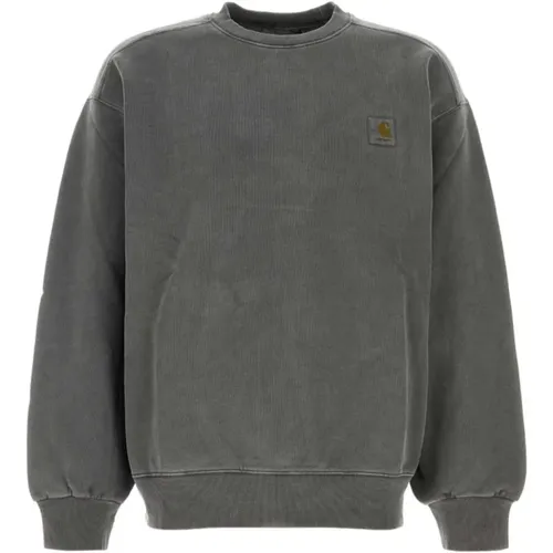 Schwerer Gebürsteter Baumwollpullover , Herren, Größe: M - Carhartt WIP - Modalova