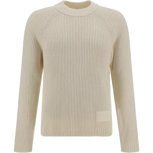 Crewneck Sweater with Logo Patch , male, Sizes: M, XL, L - Ami Paris - Modalova