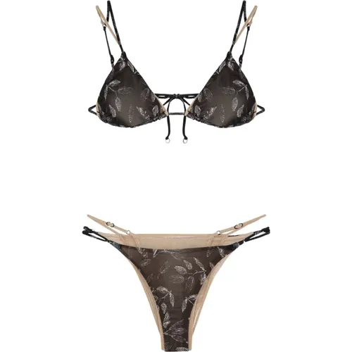 Triangle Bikini mit brasilianischem festem Slip , Damen, Größe: L - Me-Fui - Modalova