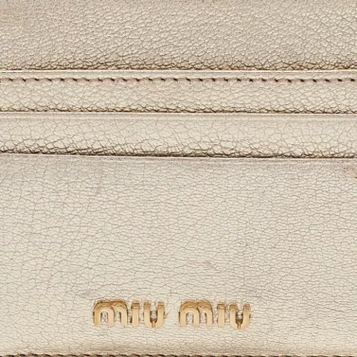 Pre-owned Leather wallets , female, Sizes: ONE SIZE - Miu Miu Pre-owned - Modalova