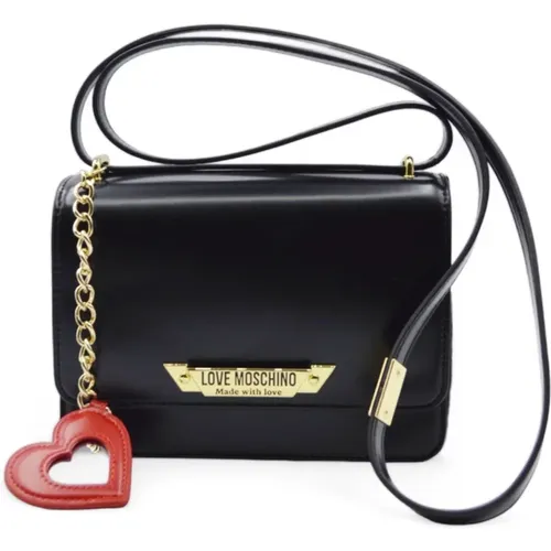 Iconic Heart Chain Shoulder Bag , female, Sizes: ONE SIZE - Love Moschino - Modalova