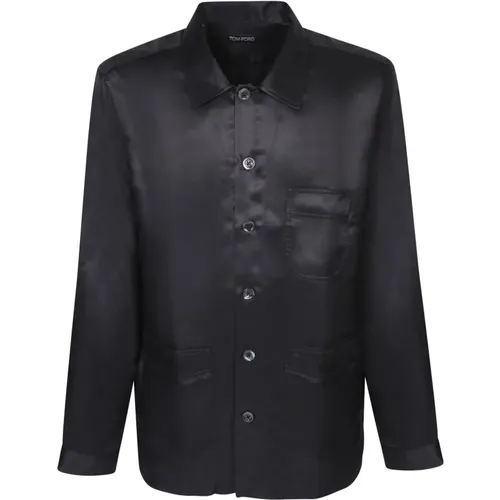 Silk shirt by , male, Sizes: L - Tom Ford - Modalova