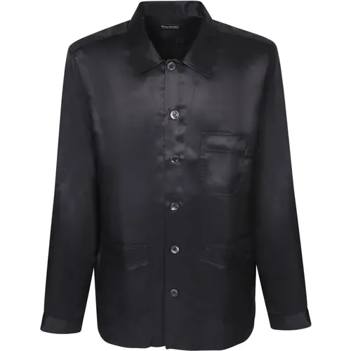 Silk shirt by , male, Sizes: XL, L - Tom Ford - Modalova