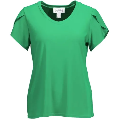 Elegantes Grünes V-Ausschnitt T-Shirt für Damen , Damen, Größe: S - Joseph Ribkoff - Modalova