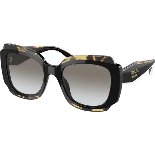 Blonde Havana Sunglasses Grey Shaded , female, Sizes: 52 MM - Prada - Modalova