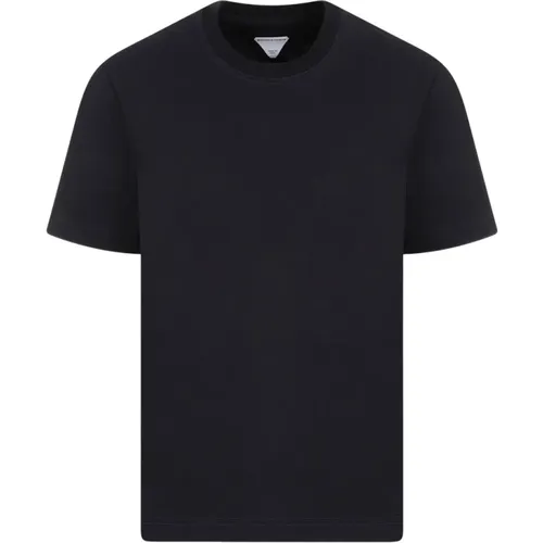 Navy Baumwoll T-Shirt , Damen, Größe: S - Bottega Veneta - Modalova