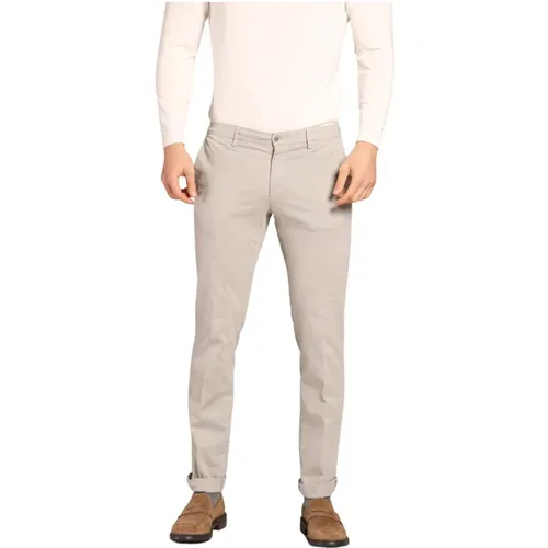 Gabardine Stretch Chino Hose Regular Fit , Herren, Größe: M - Mason's - Modalova