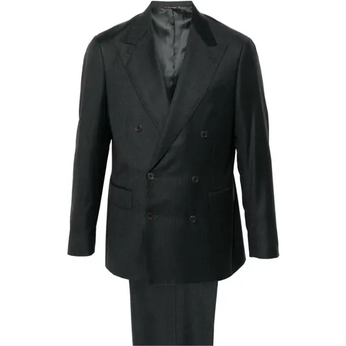 Classic Wool Suit with Two Buttons , male, Sizes: L, 2XL, XL, M - Canali - Modalova