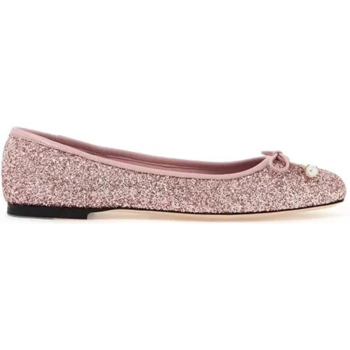 Glittery Elm Ballerina Flats , female, Sizes: 6 UK, 5 UK, 4 UK, 3 UK - Jimmy Choo - Modalova