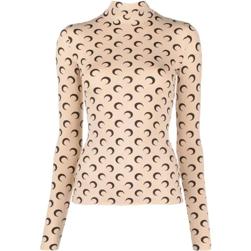 Sweater mit Halbmond-Print , Damen, Größe: L - Marine Serre - Modalova