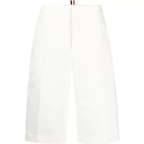 Cotton Weaving Serge Shorts , male, Sizes: L, XL - Thom Browne - Modalova