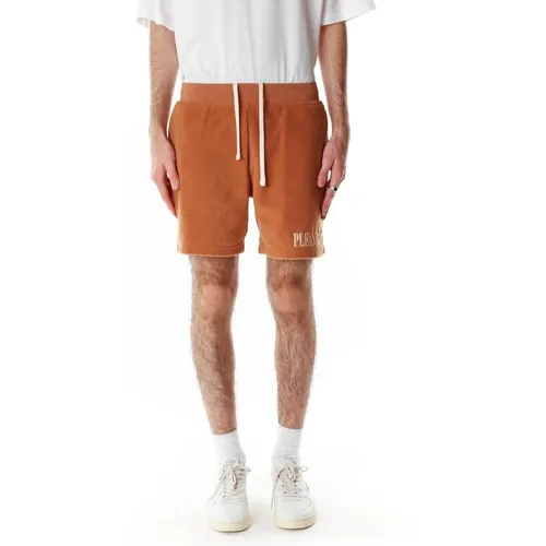 Fleece-Shorts mit elastischem Bund , Herren, Größe: S - Pleasures - Modalova