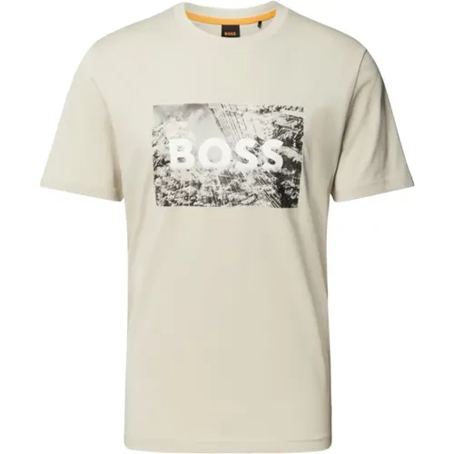 Herren Te_Building T-Shirt , Herren, Größe: L - Hugo Boss - Modalova