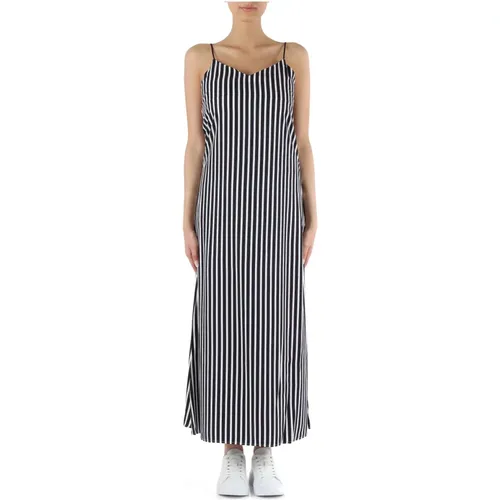 Striped V-neck Midi Dress , female, Sizes: XS, S, M, 3XL - Tommy Hilfiger - Modalova
