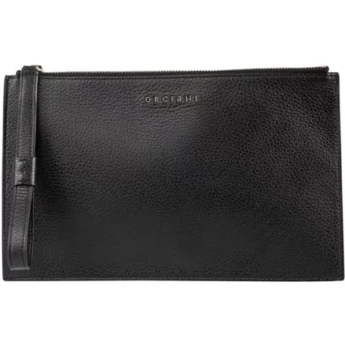 Leather Clutch Bag , female, Sizes: ONE SIZE - Orciani - Modalova