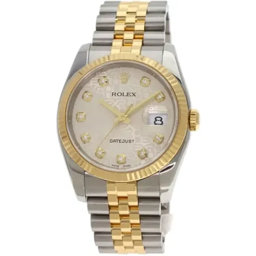 Pre-owned Yellow Gold watches , female, Sizes: ONE SIZE - Rolex Vintage - Modalova