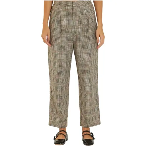 Sequined check trousers , female, Sizes: L, S, M - Alma en Pena - Modalova