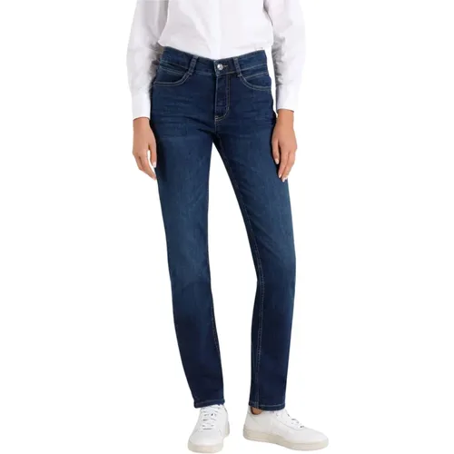 Angela Jeans 5240/87 0380L Medium Denim , Damen, Größe: L - MAC - Modalova