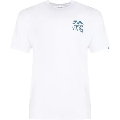 Weiße Baumwoll-Logo-T-Shirt , Herren, Größe: M - Vans - Modalova