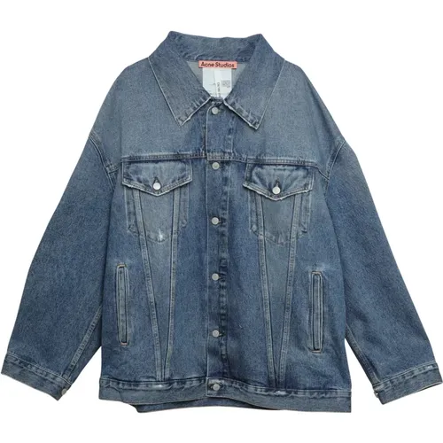 Denim Jacke , Herren, Größe: L/Xl - Acne Studios - Modalova