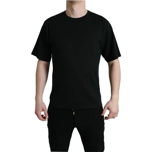 DG Crown Cotton Round Neck T-shirt , male, Sizes: S, XS - Dolce & Gabbana - Modalova