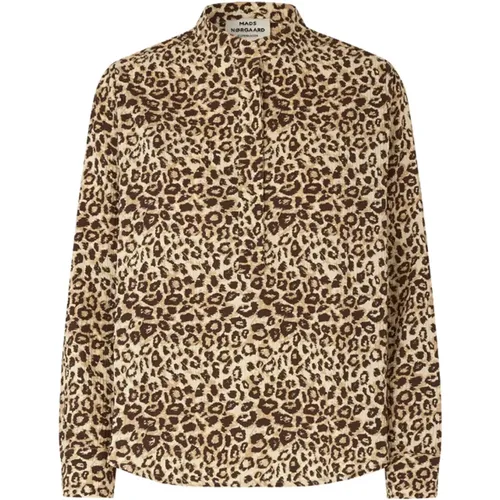 Smart Leopard Print Shirt , female, Sizes: XL, L, 2XL, 3XL, M, S, XS - Mads Nørgaard - Modalova