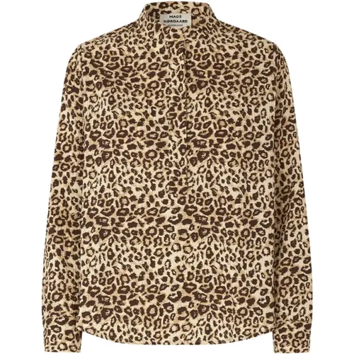 Smart Leopard Print Shirt , female, Sizes: XS - Mads Nørgaard - Modalova