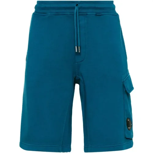 Diagonal Fleece Cargo Shorts , male, Sizes: S, M - C.P. Company - Modalova