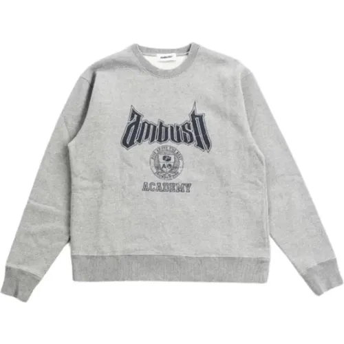 Grey Academy Crewneck Sweatshirt , male, Sizes: S - Ambush - Modalova