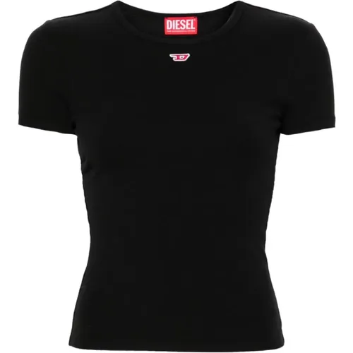 Schwarze T-Shirts und Polos , Damen, Größe: XS - Diesel - Modalova