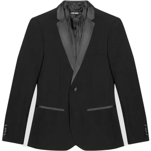 Schwarzer Knopfblazer Frühling/Sommer Herren , Herren, Größe: XL - Antony Morato - Modalova