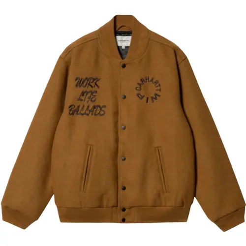 Work Varsity Bomber Jacket , male, Sizes: M, XL - Carhartt WIP - Modalova