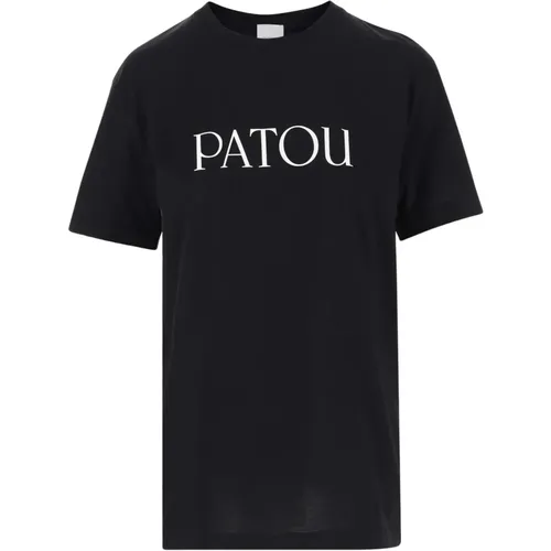 Baumwoll-T-Shirt mit Logo, Schwarz - Patou - Modalova