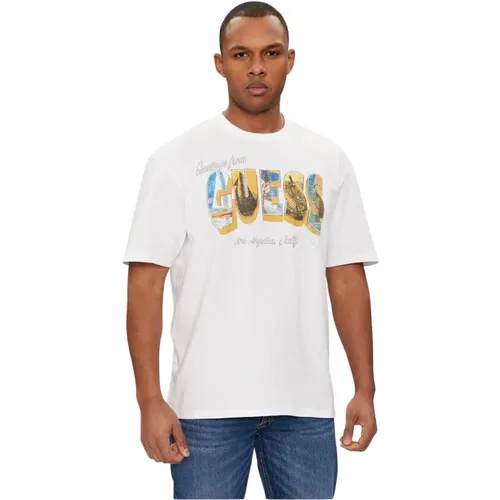 T-Shirts , Herren, Größe: XL - Guess - Modalova