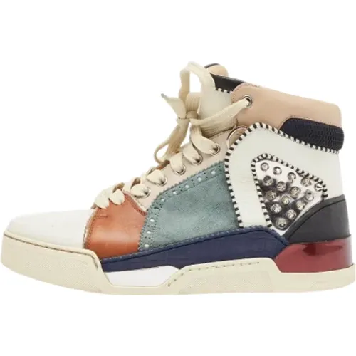 Pre-owned Leather sneakers , female, Sizes: 6 UK - Christian Louboutin Pre-owned - Modalova