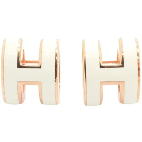 Pre-owned Rose Gold earrings , female, Sizes: ONE SIZE - Hermès Vintage - Modalova