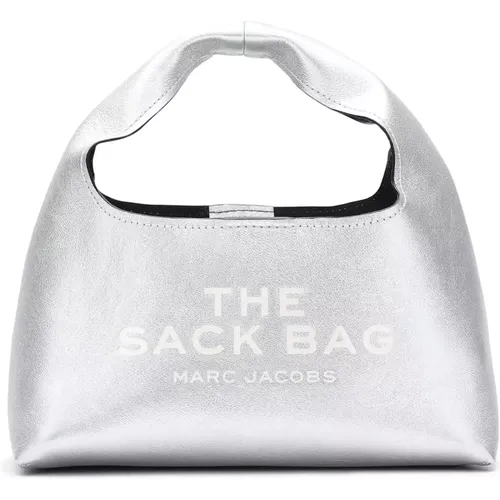 Mini Sack Bag in Metallic Leather , female, Sizes: ONE SIZE - Marc Jacobs - Modalova