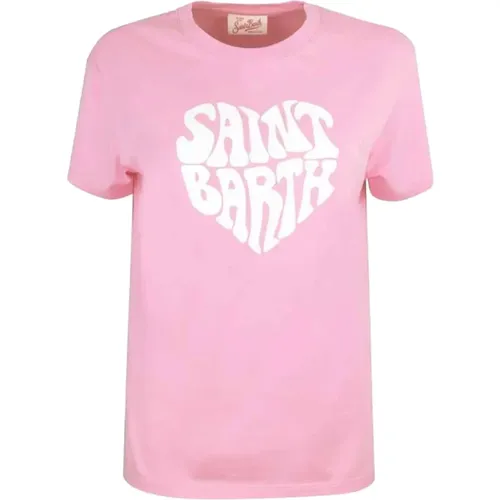 Baumwoll T-shirt , Damen, Größe: S - MC2 Saint Barth - Modalova