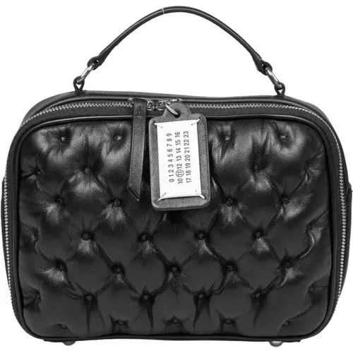 Schwarze Steppnappa-Ledertasche - Maison Margiela - Modalova