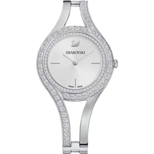 Eternal Elegance Silver Watch with Swiss Quartz and Crystals , female, Sizes: ONE SIZE - Swarovski - Modalova